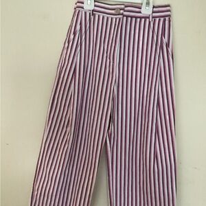 Zara Pink and White Striped Kids Pants
